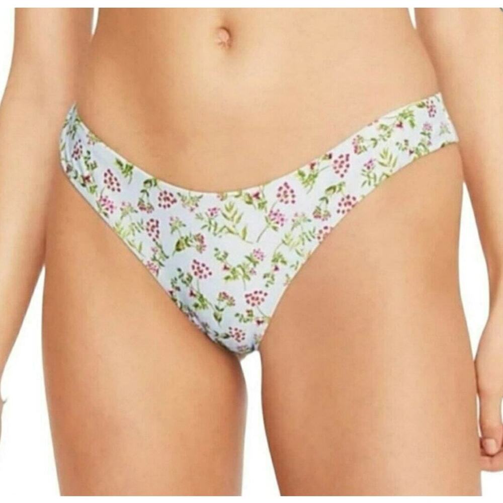 J.Crew Curved Waist Cheeky Bikini Bottom Cloud Meadow Floral Plus Size 2X NWT